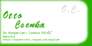 otto csenka business card